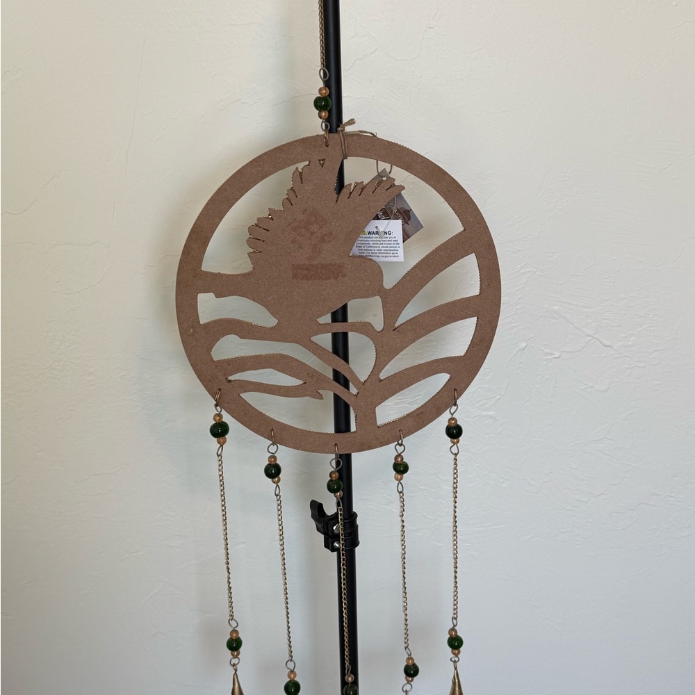 Handcrafted Hummingbird Wind Chime – Glass Beaded Boho Decor - Picture 10 of 10